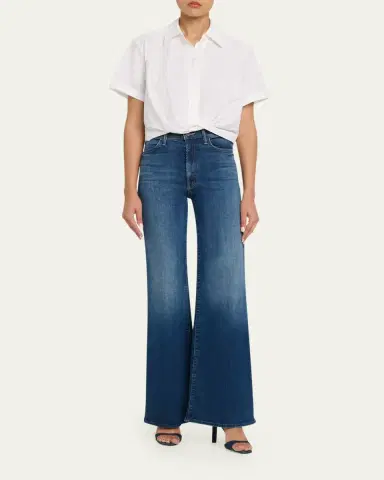 A.L.C. Lily Cropped Twist-Front Poplin Shirt | Thumbnail 2 A.L.C. Lily Cropped Twist-Front Poplin Shirt | Thumbnail 2