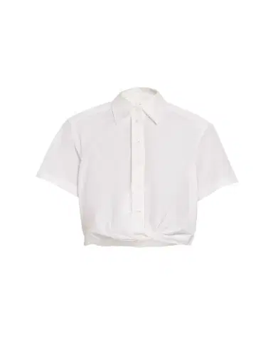 A.L.C. Lily Cropped Twist-Front Poplin Shirt | Thumbnail 1 A.L.C. Lily Cropped Twist-Front Poplin Shirt | Thumbnail 1
