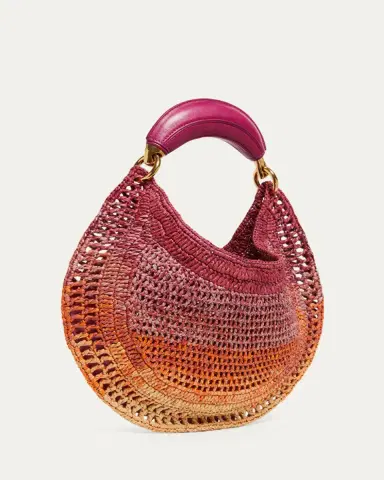 Chloé Ombre Banana Tote Bag in Viscose Raffia | Thumbnail 3 Chloé Ombre Banana Tote Bag in Viscose Raffia | Thumbnail 3