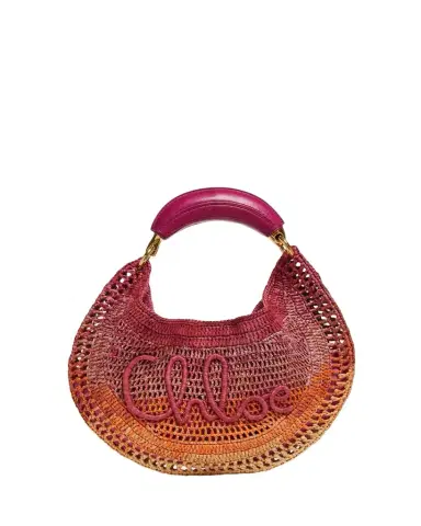 Chloé Ombre Banana Tote Bag in Viscose Raffia | Thumbnail 1 Chloé Ombre Banana Tote Bag in Viscose Raffia | Thumbnail 1