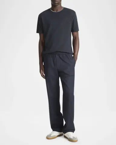 Vince Men's Louie Pull-On Wool Twill Pants | Thumbnail 2 Vince Men's Louie Pull-On Wool Twill Pants | Thumbnail 2