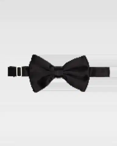 Giorgio Armani Men's Black Silk Pre-Tied Bow Tie | Thumbnail 2 Giorgio Armani Men's Black Silk Pre-Tied Bow Tie | Thumbnail 2