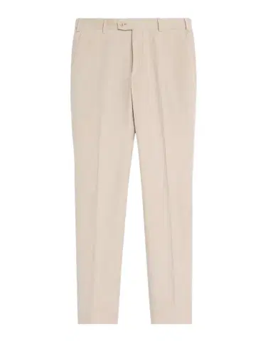 Brioni Men's Cotton and Cashmere Flat-Front Trousers | Thumbnail 1 Brioni Men's Cotton and Cashmere Flat-Front Trousers | Thumbnail 1