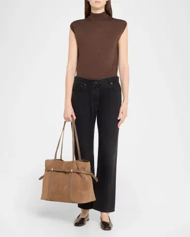 Veronica Beard Lasso Belted Suede Tote Bag | Thumbnail 6 Veronica Beard Lasso Belted Suede Tote Bag | Thumbnail 6