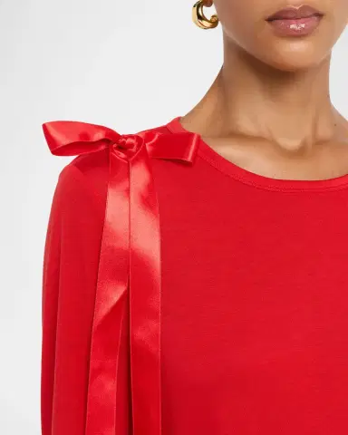 Simone Rocha Ribbon Bow Long-Sleeve T-Shirt | Thumbnail 4 Simone Rocha Ribbon Bow Long-Sleeve T-Shirt | Thumbnail 4
