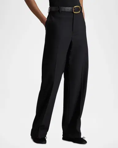 Polo Ralph Lauren High Rise Relaxed Straight-Leg Trousers | Thumbnail 4 Polo Ralph Lauren High Rise Relaxed Straight-Leg Trousers | Thumbnail 4