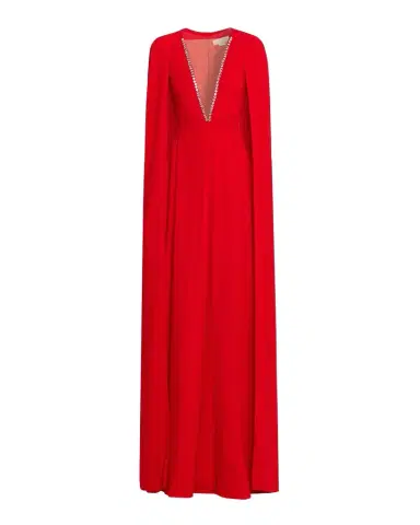 Stella McCartney Crystal Plunging Illusion Cutout Cape Gown | Thumbnail 1 Stella McCartney Crystal Plunging Illusion Cutout Cape Gown | Thumbnail 1
