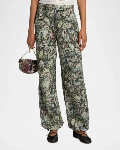 Ganni Tapestry Twill Cargo Pants | Thumbnail 3 Ganni Tapestry Twill Cargo Pants | Thumbnail 3