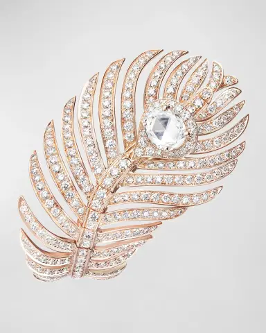 Boucheron Plume de Paon 18K Rose Gold Diamond Ring, EU 54 / US 6.75 | Thumbnail 3 Boucheron Plume de Paon 18K Rose Gold Diamond Ring, EU 54 / US 6.75 | Thumbnail 3