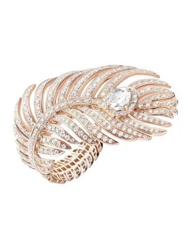 Boucheron Plume de Paon 18K Rose Gold Diamond Ring, EU 54 / US 6.75 | Thumbnail 1 Boucheron Plume de Paon 18K Rose Gold Diamond Ring, EU 54 / US 6.75 | Thumbnail 1