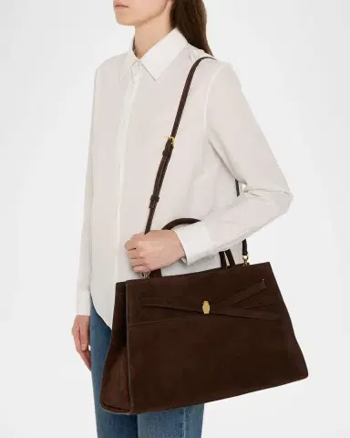 Veronica Beard Dash Large Belted Suede Shoulder Bag | Thumbnail 2 Veronica Beard Dash Large Belted Suede Shoulder Bag | Thumbnail 2