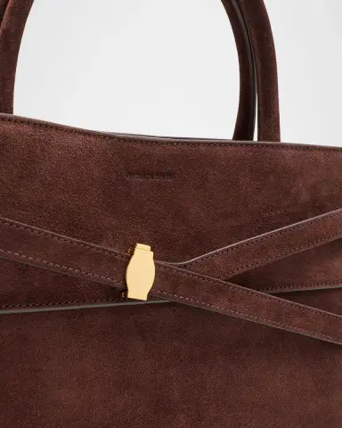 Veronica Beard Dash Large Belted Suede Shoulder Bag | Thumbnail 6 Veronica Beard Dash Large Belted Suede Shoulder Bag | Thumbnail 6
