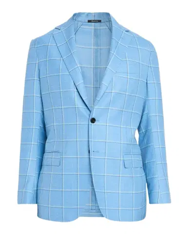Sartorio Men's Light Blue Large Windowpane Sport Coat | Thumbnail 1 Sartorio Men's Light Blue Large Windowpane Sport Coat | Thumbnail 1