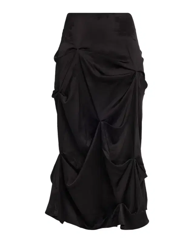 Fluid Satin Jacquard Draped Skirt Fluid Satin Jacquard Draped Skirt
