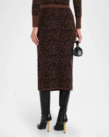 Generation Love Primrose Knit Leopard Midi Skirt | Thumbnail 3 Generation Love Primrose Knit Leopard Midi Skirt | Thumbnail 3