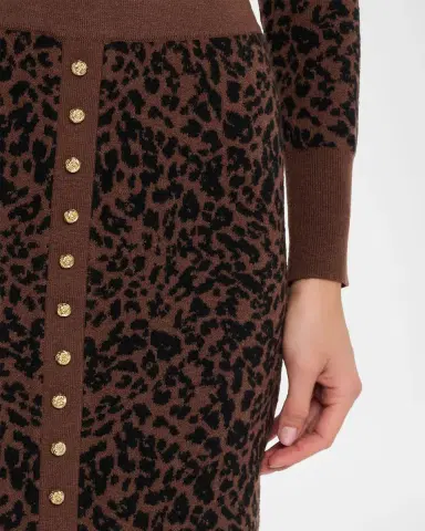 Generation Love Primrose Knit Leopard Midi Skirt | Thumbnail 5 Generation Love Primrose Knit Leopard Midi Skirt | Thumbnail 5