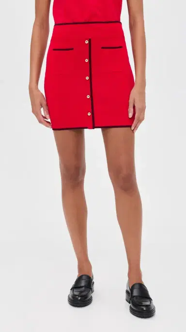 LE BOP Diana Knit kirt Red | Thumbnail 2 LE BOP Diana Knit kirt Red | Thumbnail 2
