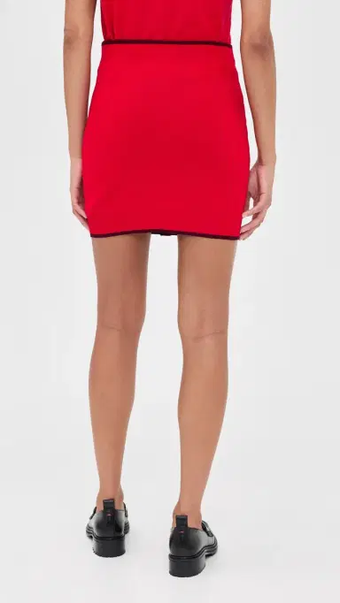 LE BOP Diana Knit kirt Red | Thumbnail 3 LE BOP Diana Knit kirt Red | Thumbnail 3