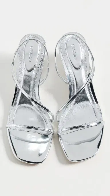 SIMKHAI Bridget Oyster Shell Wedge Sandals Silver | Thumbnail 5 SIMKHAI Bridget Oyster Shell Wedge Sandals Silver | Thumbnail 5