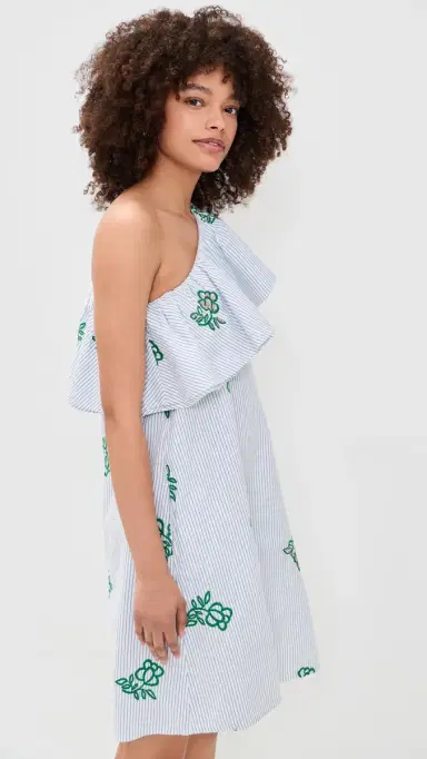 ESSENTIEL ANTWERP Jusjus Asymmetric Ruffle Dress Combo2 Off White | Thumbnail 4 ESSENTIEL ANTWERP Jusjus Asymmetric Ruffle Dress Combo2 Off White | Thumbnail 4