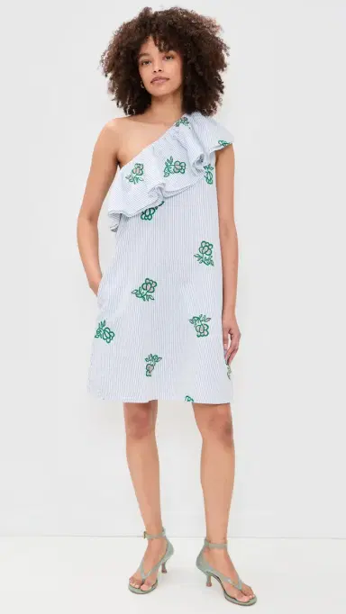 ESSENTIEL ANTWERP Jusjus Asymmetric Ruffle Dress Combo2 Off White | Thumbnail 5 ESSENTIEL ANTWERP Jusjus Asymmetric Ruffle Dress Combo2 Off White | Thumbnail 5