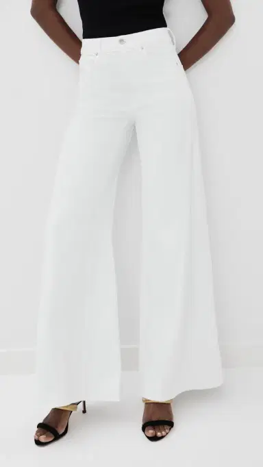 Veronica Beard Jean Vicki Extra Wide Leg Jeans White | Thumbnail 2 Veronica Beard Jean Vicki Extra Wide Leg Jeans White | Thumbnail 2