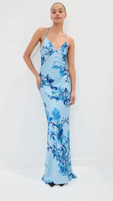Borgo de Nor Olive Crepe Satin Dress | Thumbnail 5 Borgo de Nor Olive Crepe Satin Dress | Thumbnail 5