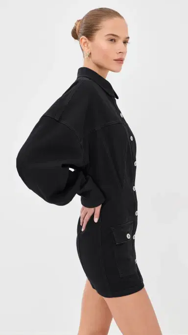 The Attico Mini Denim Dress Black 44 | Thumbnail 4 The Attico Mini Denim Dress Black 44 | Thumbnail 4