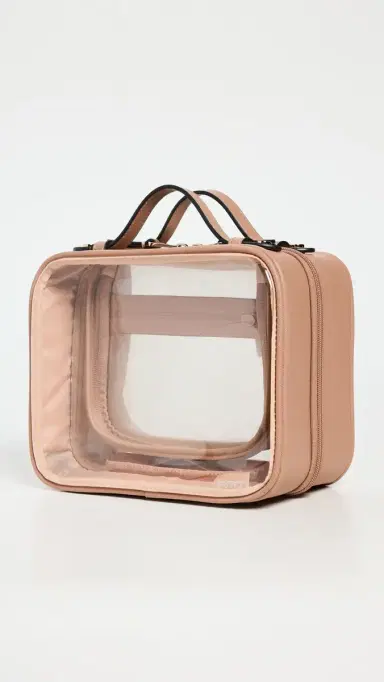 CALPAK Medium Clear Cosmetics Case Caramel | Thumbnail 3 CALPAK Medium Clear Cosmetics Case Caramel | Thumbnail 3