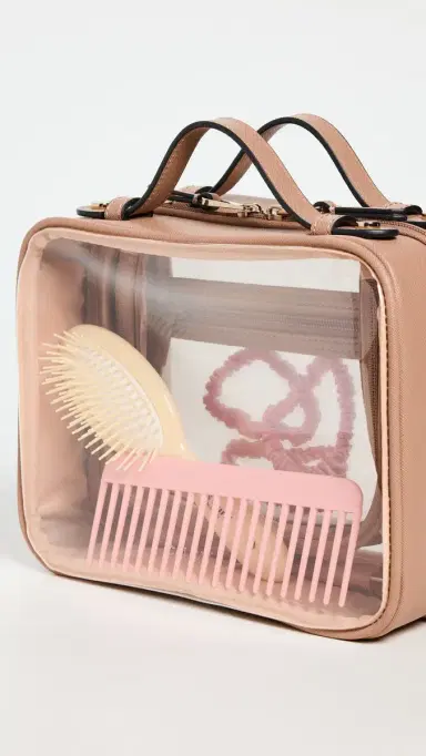 CALPAK Medium Clear Cosmetics Case Caramel | Thumbnail 4 CALPAK Medium Clear Cosmetics Case Caramel | Thumbnail 4