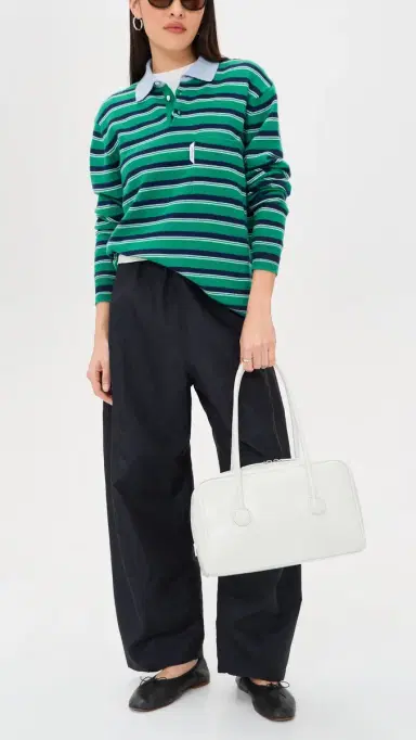 MARGESHERWOOD Soft Boston Bag White Crinkle One Size | Thumbnail 3 MARGESHERWOOD Soft Boston Bag White Crinkle One Size | Thumbnail 3