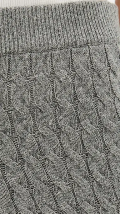 LE BOP Cable Knit Joggers Heather Grey | Thumbnail 6 LE BOP Cable Knit Joggers Heather Grey | Thumbnail 6
