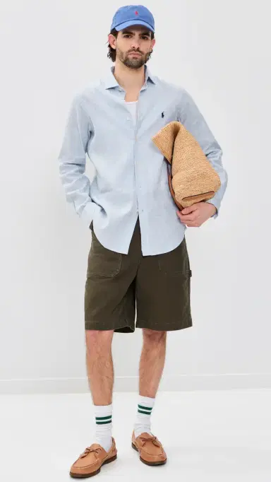 Polo Ralph Lauren triped Linen Shirt Cabana Blue White | Thumbnail 2 Polo Ralph Lauren triped Linen Shirt Cabana Blue White | Thumbnail 2