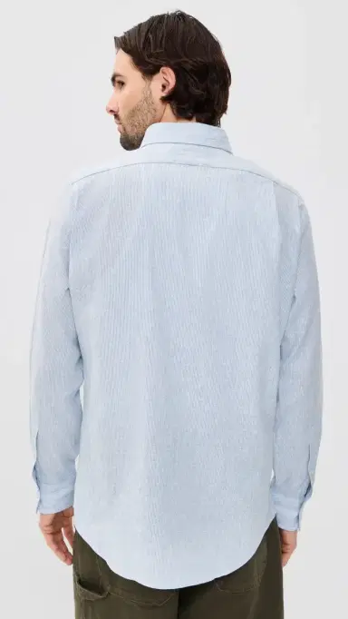 Polo Ralph Lauren triped Linen Shirt Cabana Blue White | Thumbnail 4 Polo Ralph Lauren triped Linen Shirt Cabana Blue White | Thumbnail 4