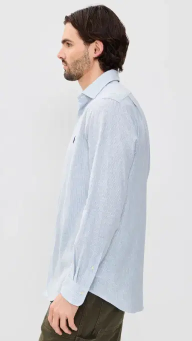 Polo Ralph Lauren triped Linen Shirt Cabana Blue White | Thumbnail 5 Polo Ralph Lauren triped Linen Shirt Cabana Blue White | Thumbnail 5