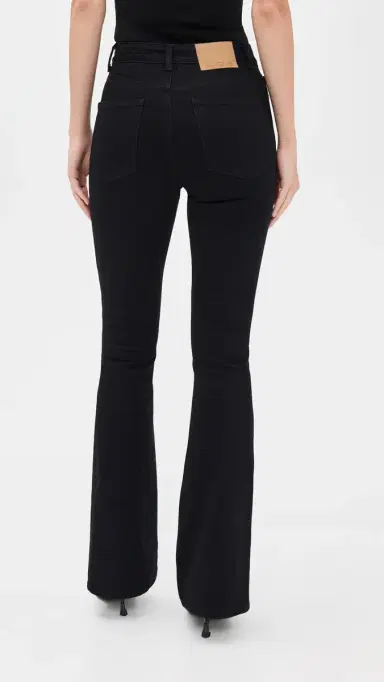 Aligne Mid Rise Slim Flare Jeans Jet Black 30 | Thumbnail 3 Aligne Mid Rise Slim Flare Jeans Jet Black 30 | Thumbnail 3