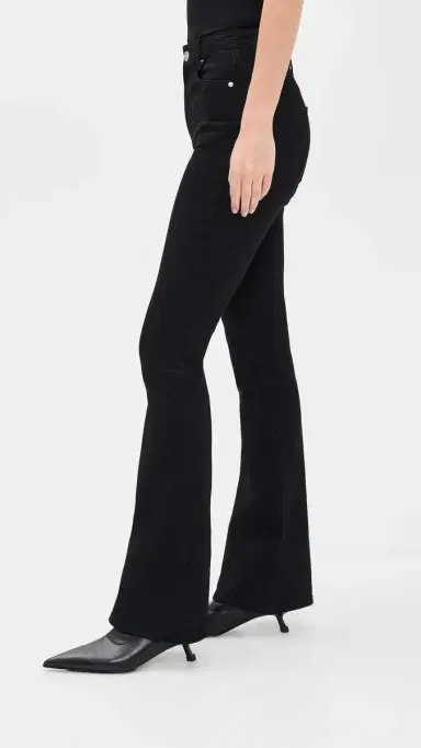 Aligne Mid Rise Slim Flare Jeans Jet Black 30 | Thumbnail 4 Aligne Mid Rise Slim Flare Jeans Jet Black 30 | Thumbnail 4