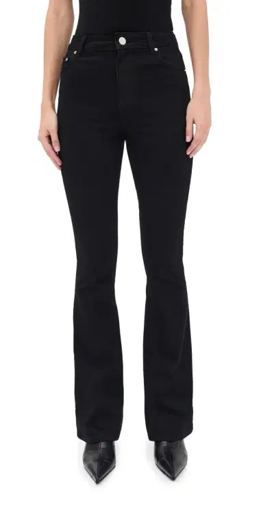 Aligne Mid Rise Slim Flare Jeans Jet Black 30 | Thumbnail 1 Aligne Mid Rise Slim Flare Jeans Jet Black 30 | Thumbnail 1