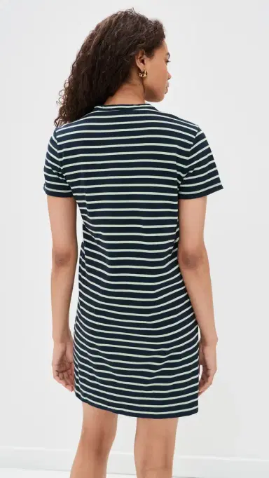 Madewell Knit T-Shirt Mini Dress Dark Navy tripe | Thumbnail 3 Madewell Knit T-Shirt Mini Dress Dark Navy tripe | Thumbnail 3