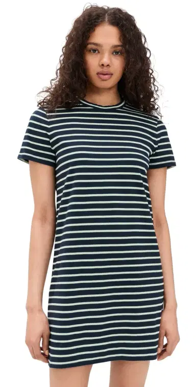 Madewell Knit T-Shirt Mini Dress Dark Navy tripe | Thumbnail 1 Madewell Knit T-Shirt Mini Dress Dark Navy tripe | Thumbnail 1