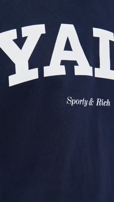 Sporty & Rich Yale Classic T-Shirt Dark Navy | Thumbnail 6 Sporty & Rich Yale Classic T-Shirt Dark Navy | Thumbnail 6