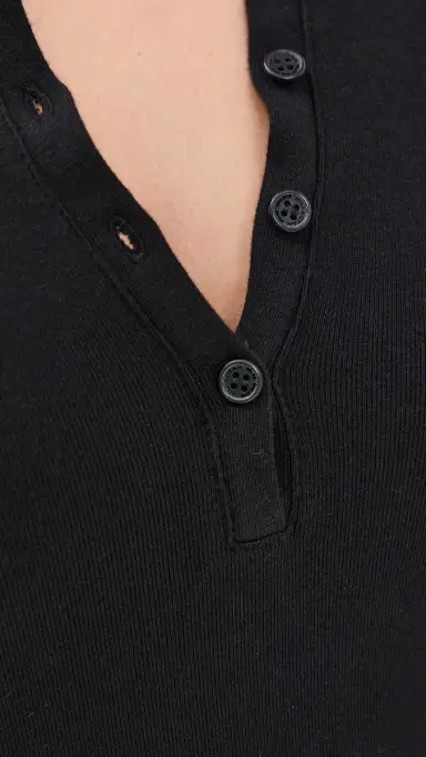 Nili Lotan Jordan Henley Tee Jet Black | Thumbnail 6 Nili Lotan Jordan Henley Tee Jet Black | Thumbnail 6