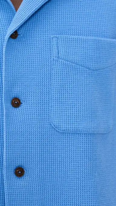 Polo Ralph Lauren Waffle Knit Andy Camp Shirt Harbor Island Blue | Thumbnail 6 Polo Ralph Lauren Waffle Knit Andy Camp Shirt Harbor Island Blue | Thumbnail 6