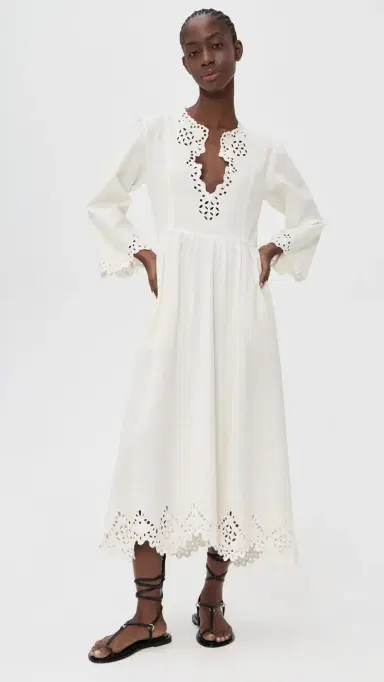 ISABEL MARANT ÉTOILE Tianny Dress White 38 | Thumbnail 2 ISABEL MARANT ÉTOILE Tianny Dress White 38 | Thumbnail 2