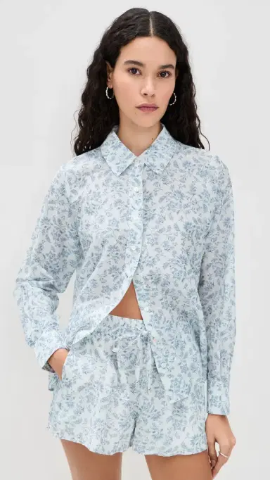 CAMI NYC Rafella Silk Cotton Top Coastal Paisley | Thumbnail 2 CAMI NYC Rafella Silk Cotton Top Coastal Paisley | Thumbnail 2