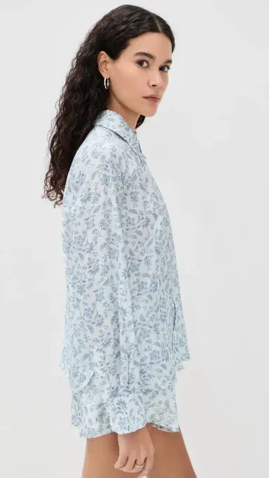 CAMI NYC Rafella Silk Cotton Top Coastal Paisley | Thumbnail 4 CAMI NYC Rafella Silk Cotton Top Coastal Paisley | Thumbnail 4