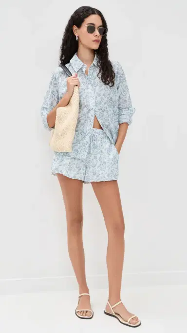 CAMI NYC Rafella Silk Cotton Top Coastal Paisley | Thumbnail 5 CAMI NYC Rafella Silk Cotton Top Coastal Paisley | Thumbnail 5