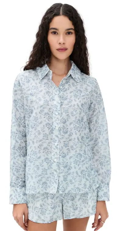 CAMI NYC Rafella Silk Cotton Top Coastal Paisley | Thumbnail 1 CAMI NYC Rafella Silk Cotton Top Coastal Paisley | Thumbnail 1