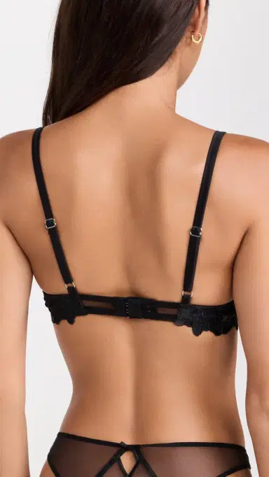 Fleur du Mal Lily Embroidery Cheeky Panties Black 2 | Thumbnail 3 Fleur du Mal Lily Embroidery Cheeky Panties Black 2 | Thumbnail 3