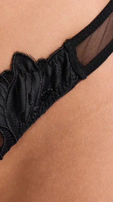 Fleur du Mal Lily Embroidery Cheeky Panties Black 2 | Thumbnail 5 Fleur du Mal Lily Embroidery Cheeky Panties Black 2 | Thumbnail 5